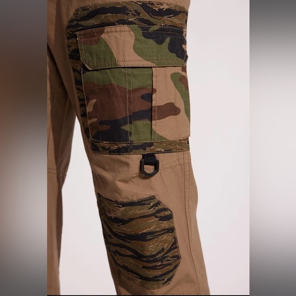 Patch up ripstop cargo men pants- Olive - Picture 5 of 8